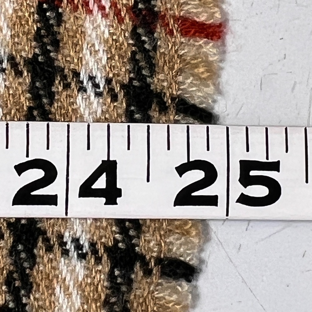 J. Crew NWT Classic Brown Plaid Fringe Scarf One Size - Picture 7 of 8
